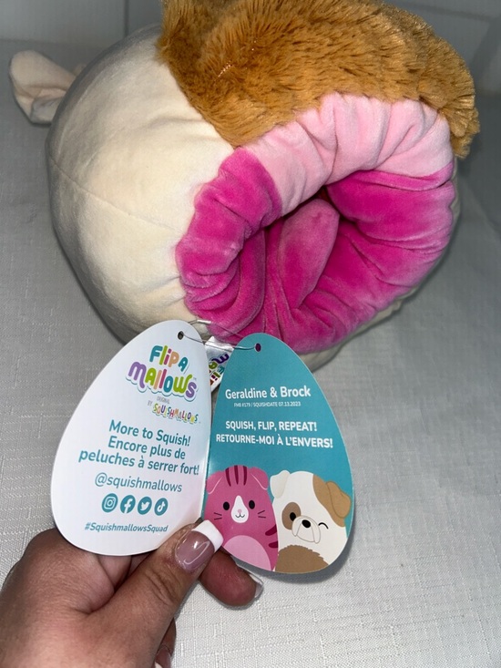 Squishmallows Flipamallows  Bulldog / Cat Plush Toy New With Tags - Picture 3 of 7